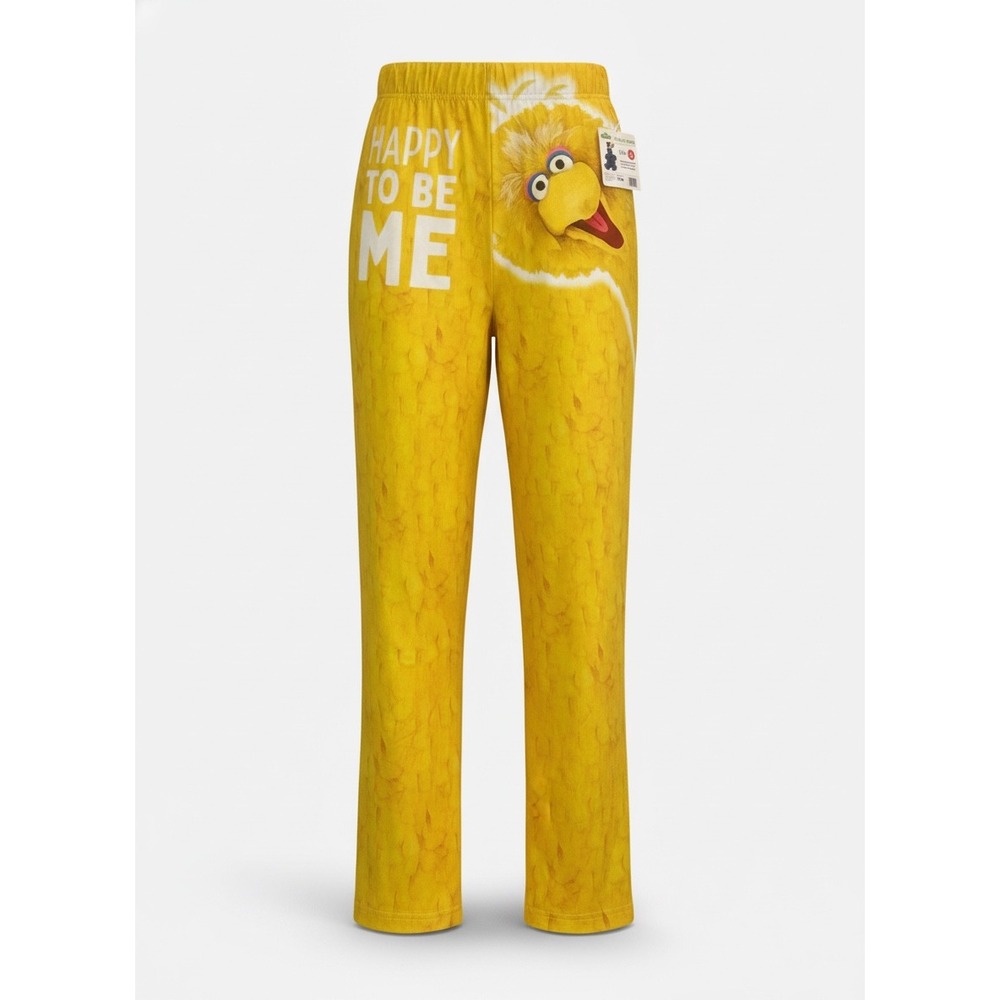 Sesame Street Brief Insanity Big Bird Lounge Pants Yellow Mens Small NWT